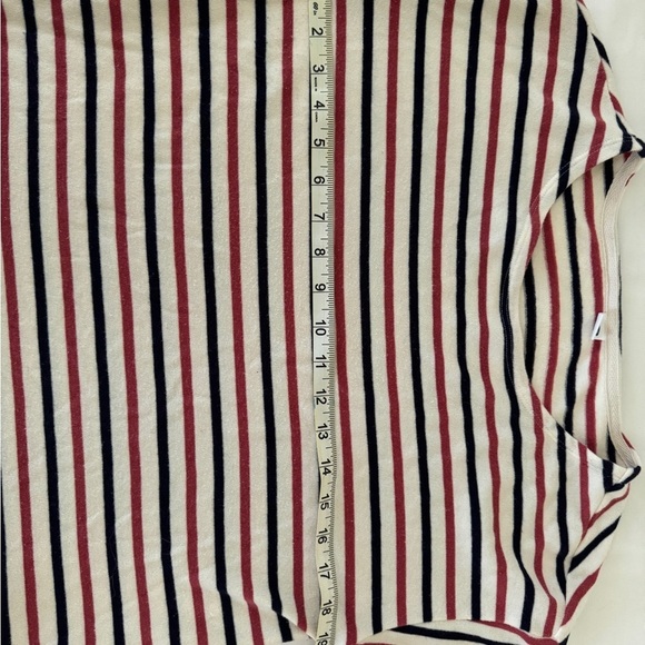 USA Patriotic America Red White and Blue Striped Top - Picture 5 of 6